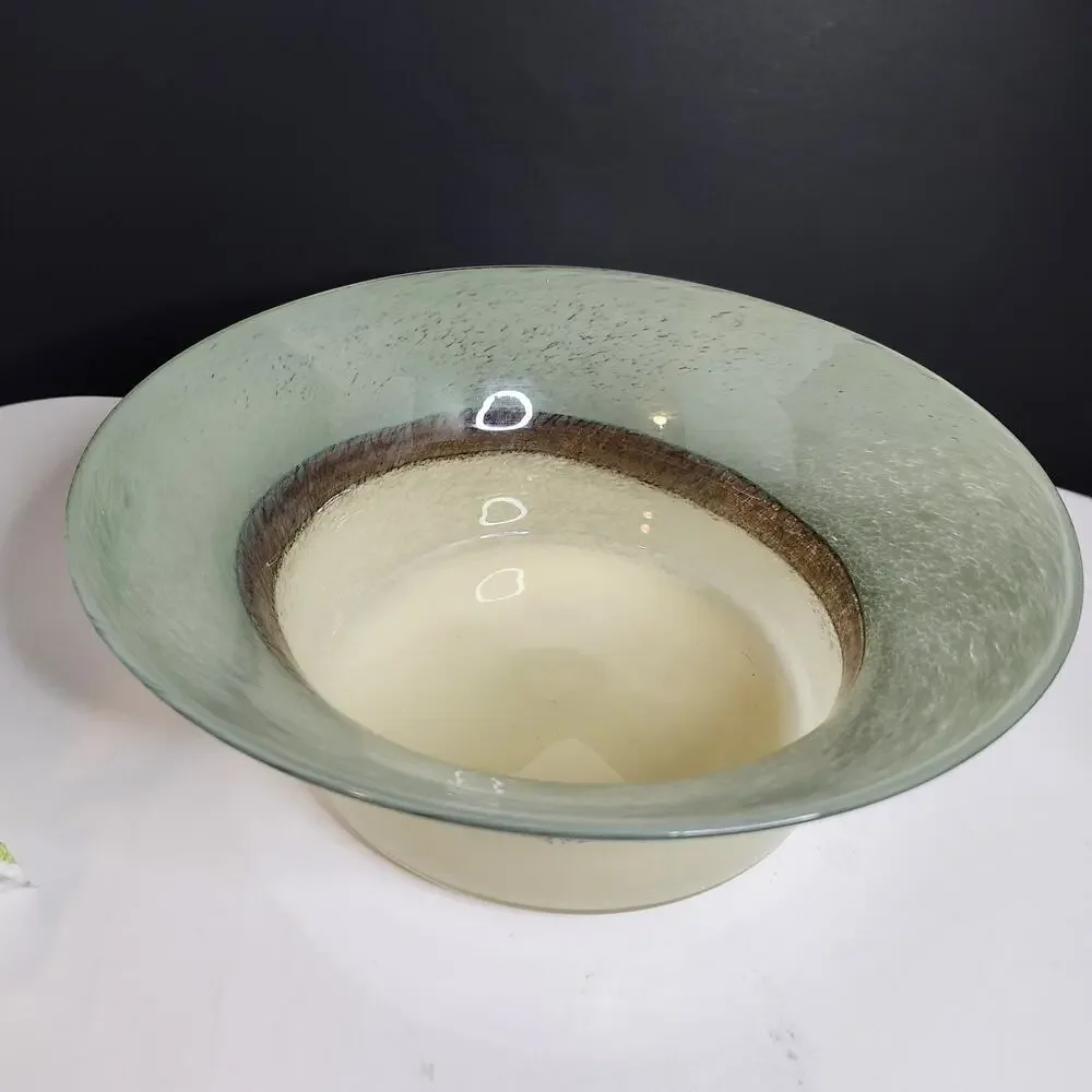 NWOB Vintage PartyLite Tranquility Glass Bowl Multi Use Southwestern Cottagecore - Picture 4 of 14